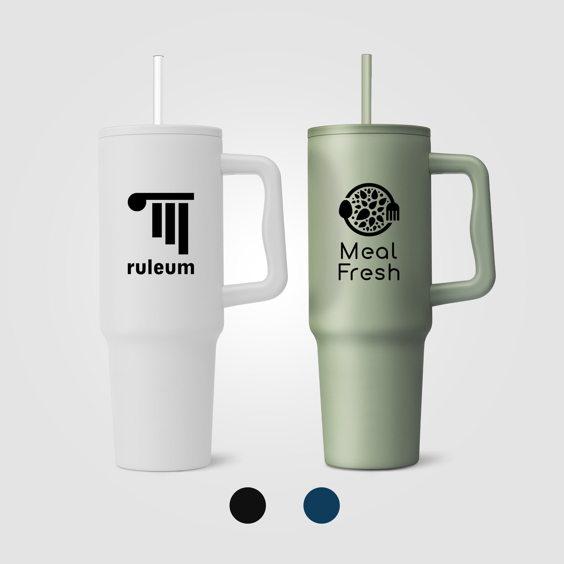 Polar Pro - 40 oz. Double-Wall Recycled Stainless Steel Tumbler with Straw  grouped