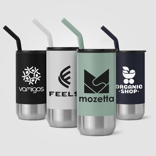 Atlantis - 16 oz. Double Wall Tumbler - Stainless with Recycled RPP Inner  grouped