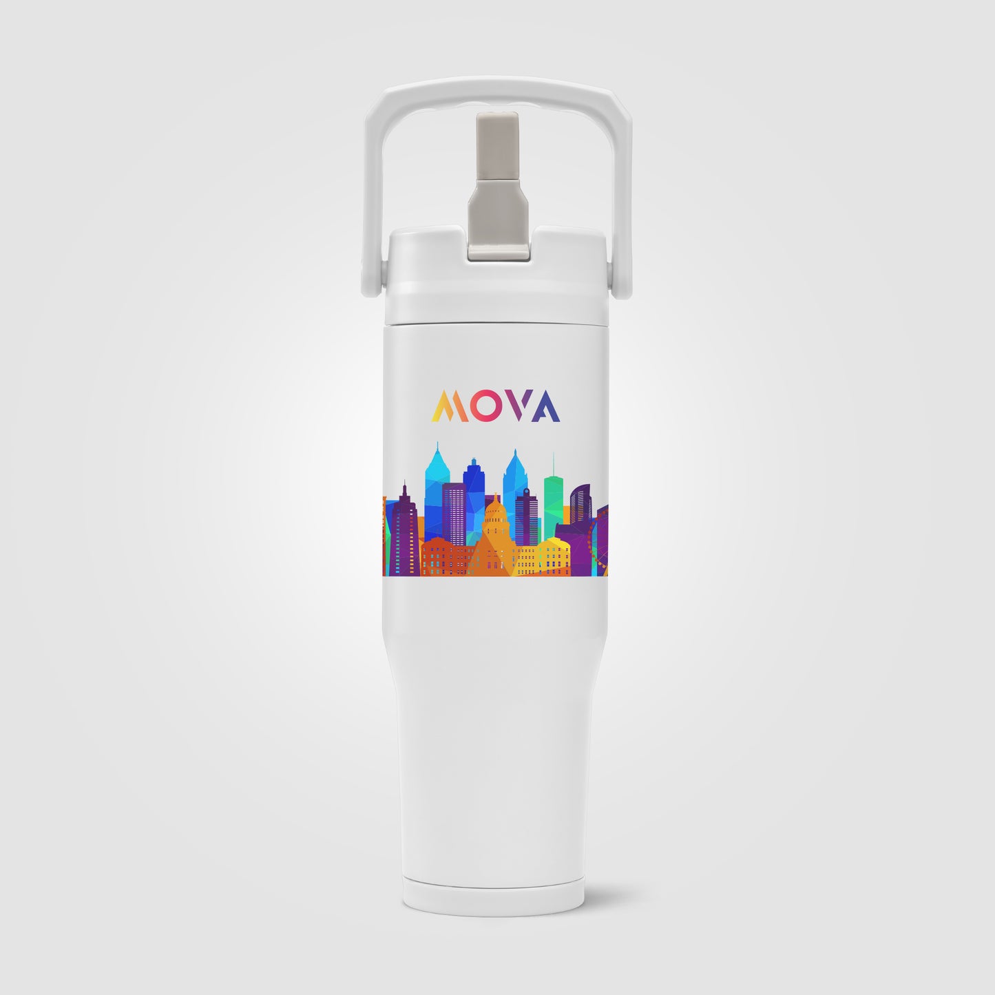 White (Lid) Polar Duo - 32 oz. Double-Wall Recycled Stainless Steel Tumbler with Storage Base