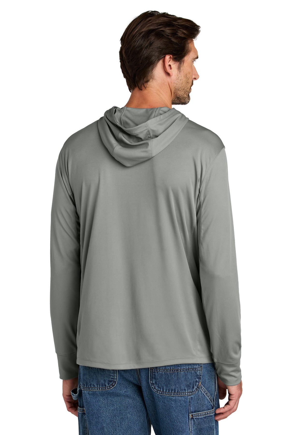 AsphaltGry Carhartt Force Sun Defender Long Sleeve Hooded T-Shirt CT106923
