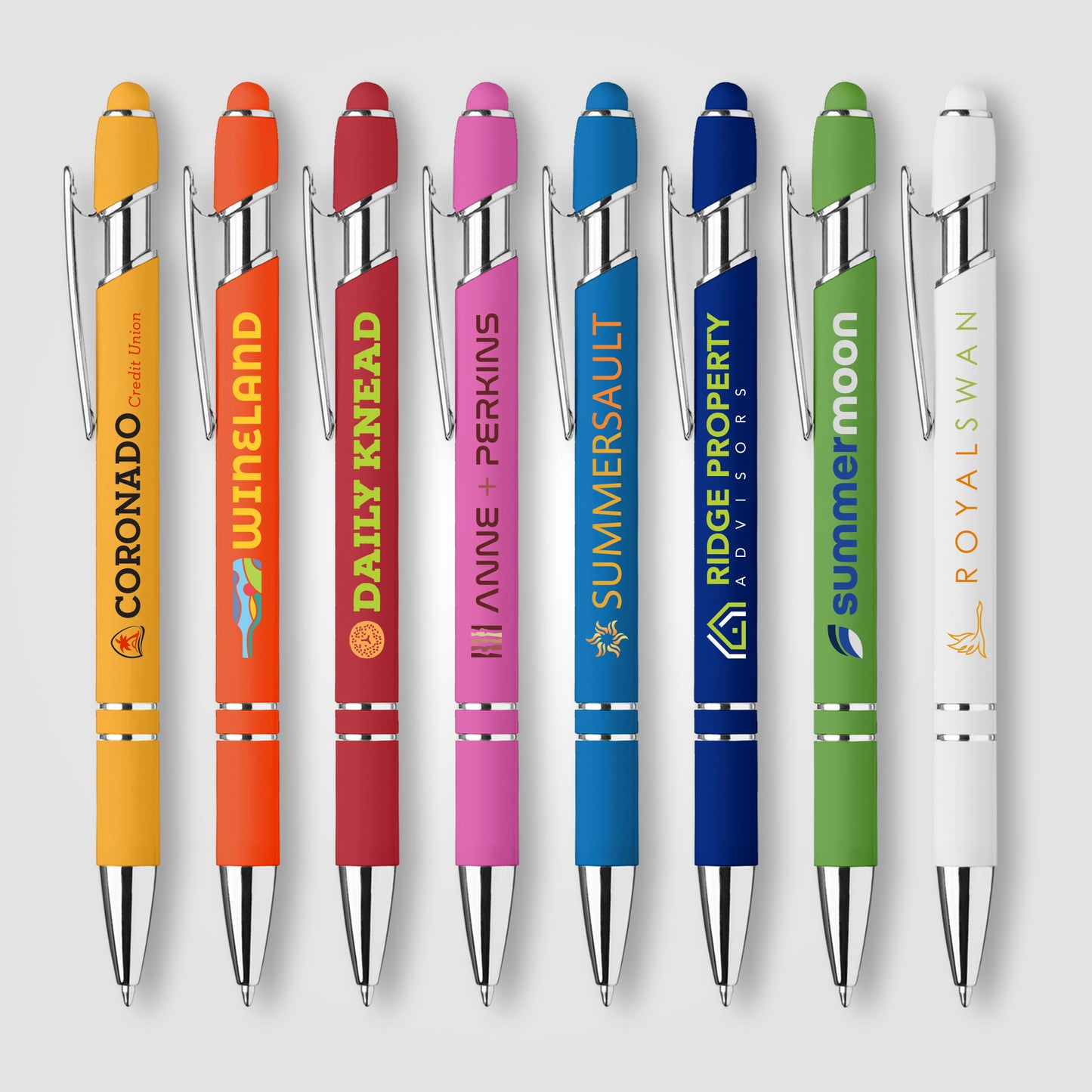 Assorted (Barrel) Ellipse Softy Brights Gel Pen w/Stylus