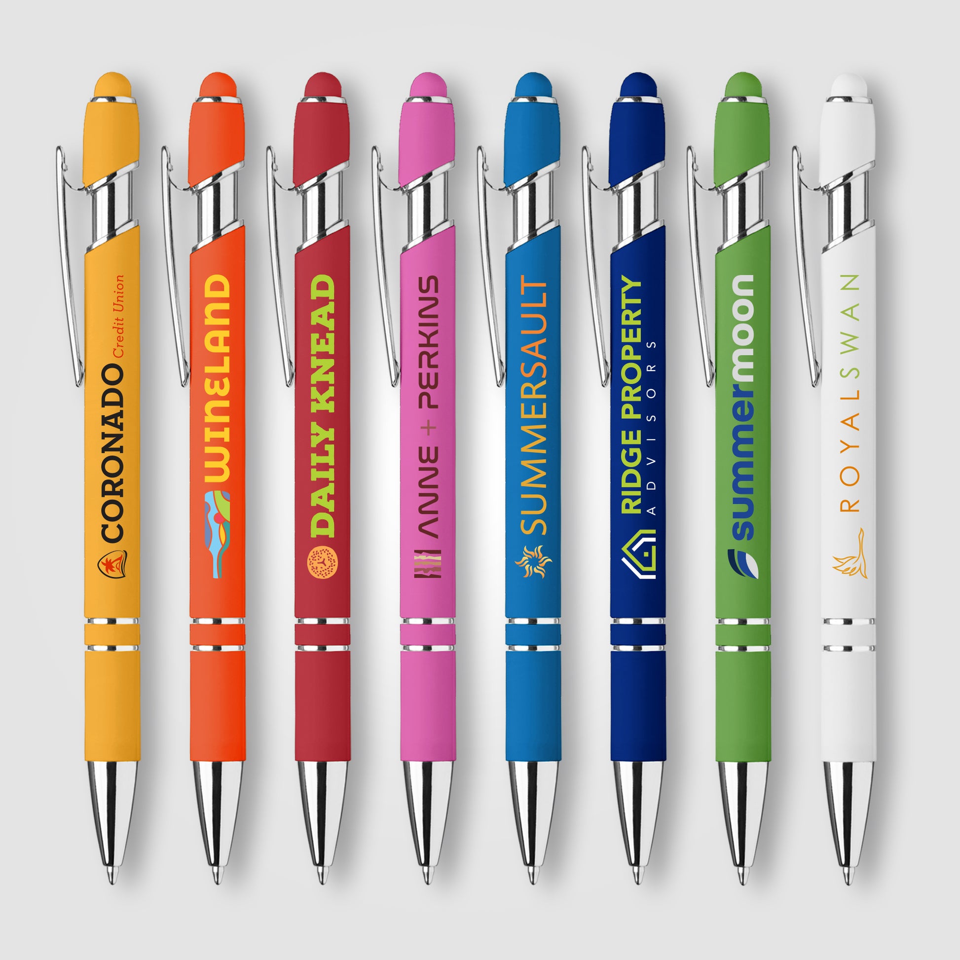 Assorted (Barrel) Ellipse Softy Brights Gel Pen w/Stylus