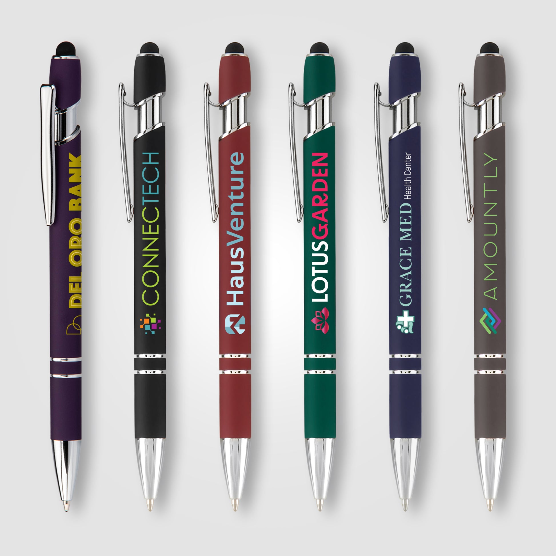 Assorted (Barrel) Ellipse Softy Gel Pen w/Stylus