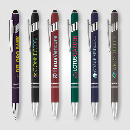Assorted (Barrel) Ellipse Softy Gel Pen w/Stylus