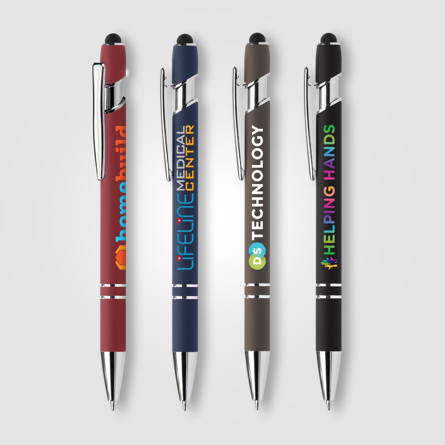 Assorted (Barrel) Ellipse Softy Recycled Aluminum Pen w/ Stylus + Anti-Fraud Ink
