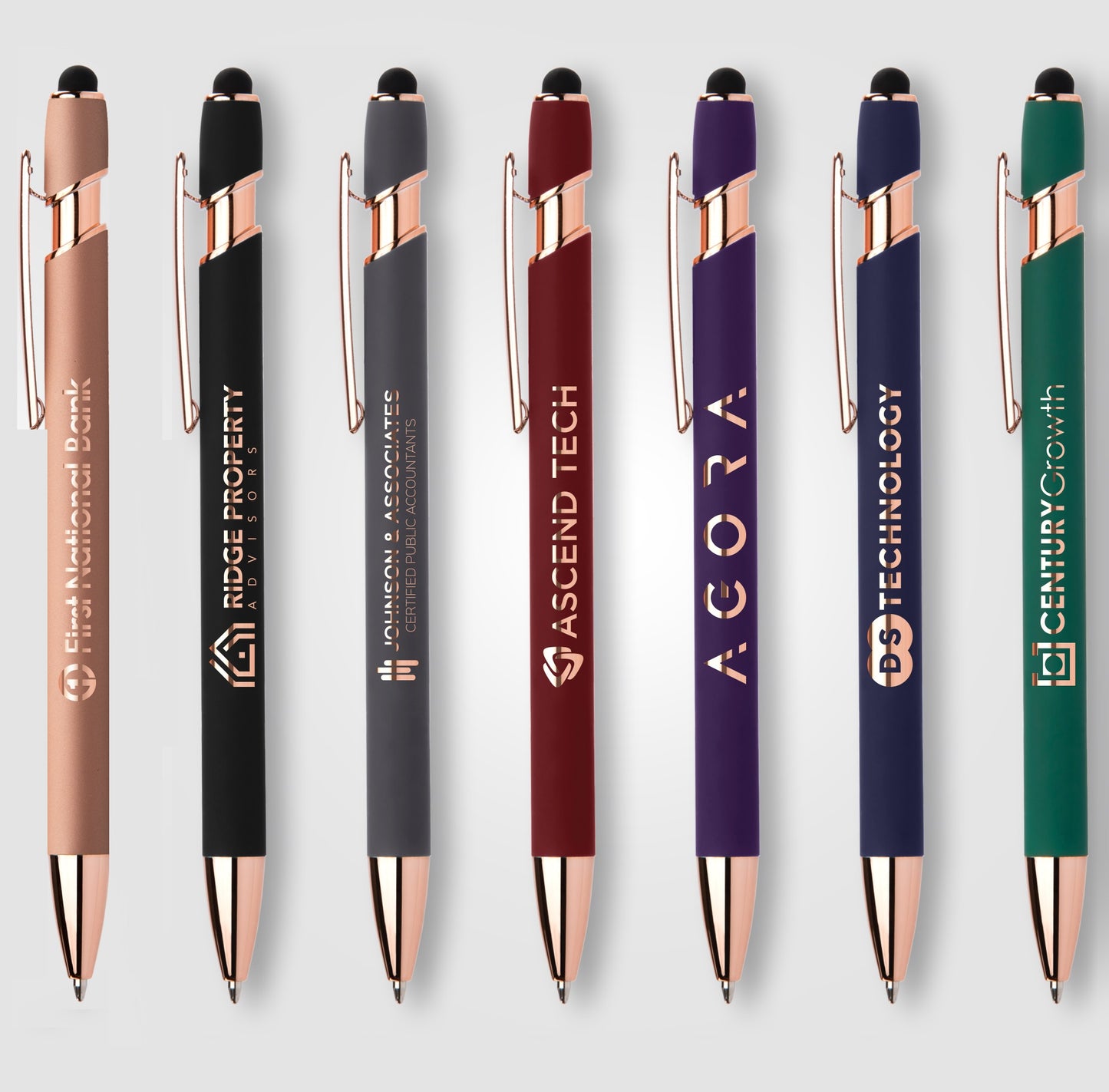Assorted (Barrel) Ellipse Softy Rose Gold Classic w/ Stylus