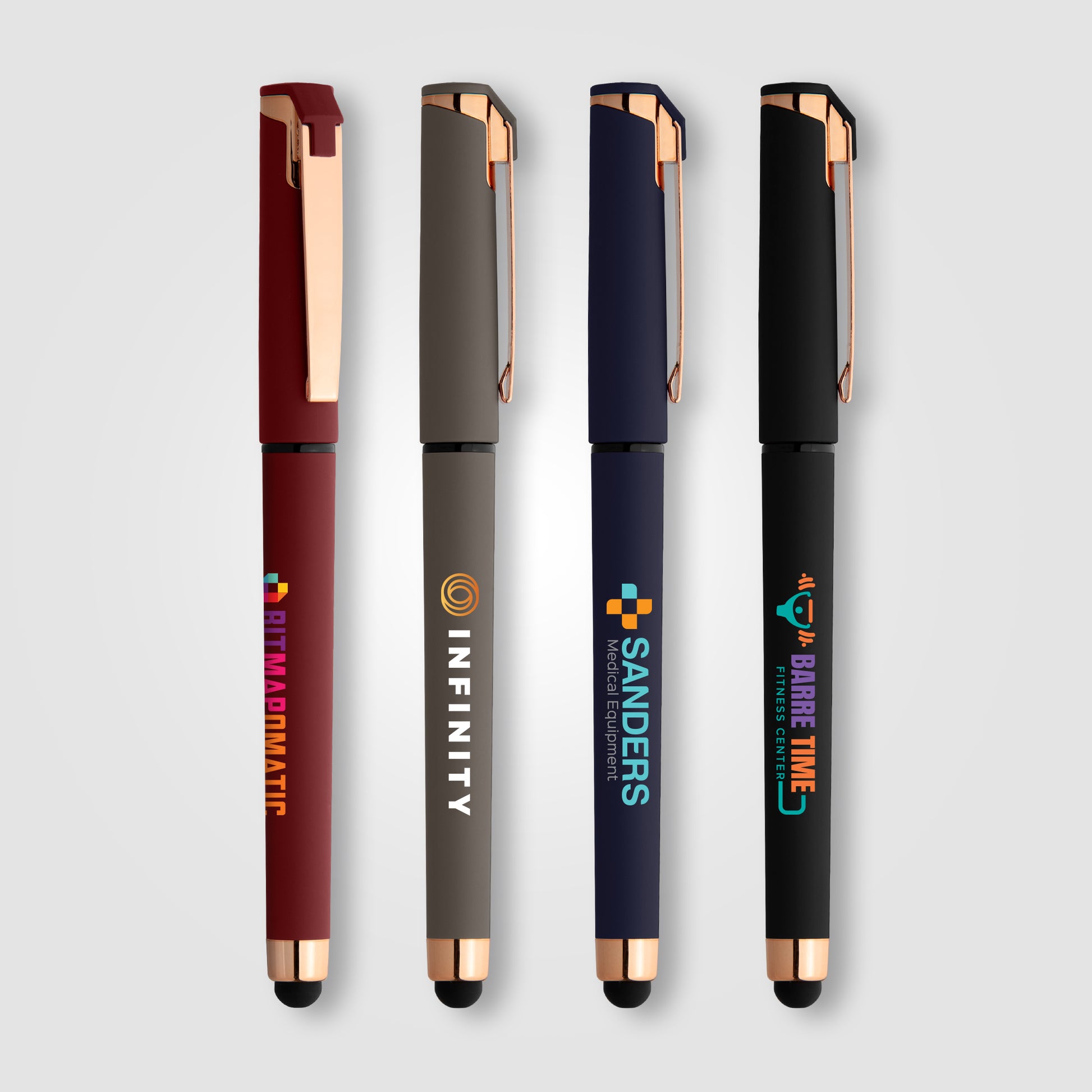 Assorted (Barrel) Islander Softy Rose Gold Gel Pen w/ Stylus