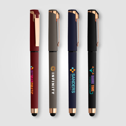 Assorted (Barrel) Islander Softy Rose Gold Gel Pen w/ Stylus
