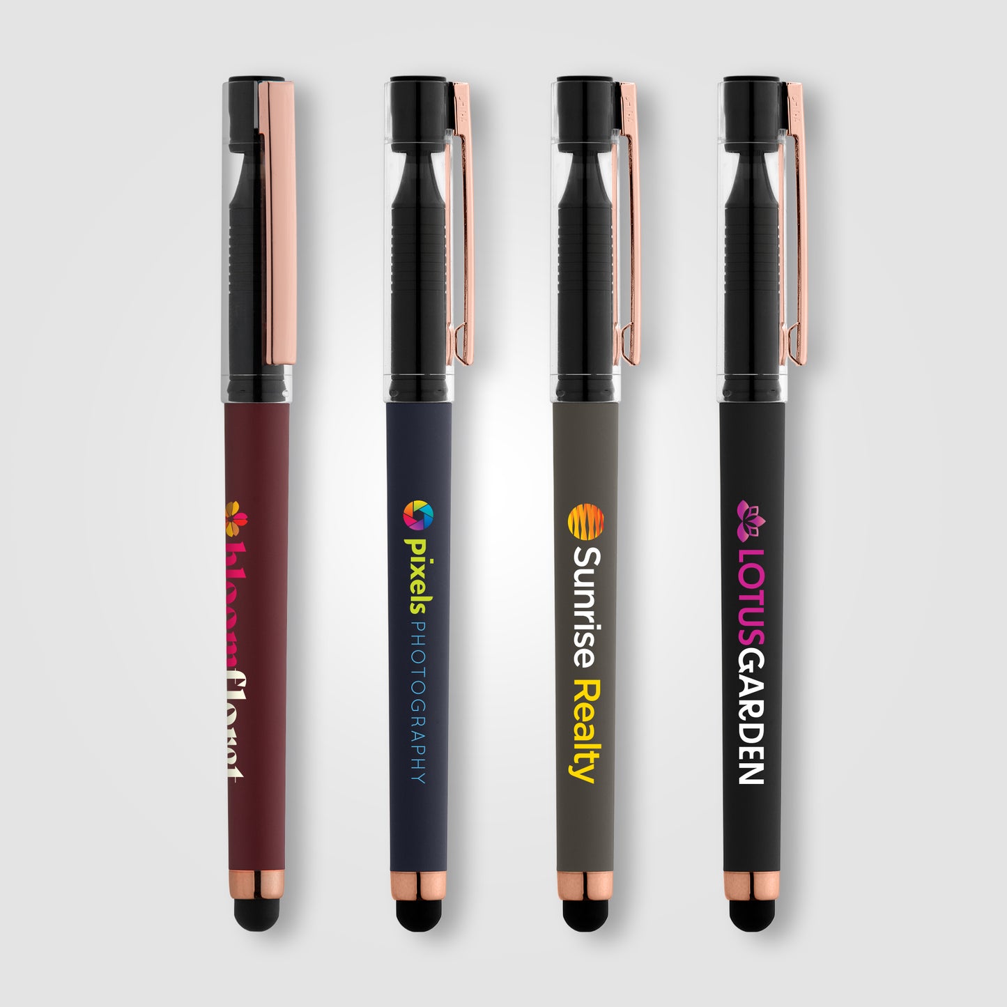 Assorted (Barrel) Kappa Softy Rose Gold Gel Pen w/ Stylus