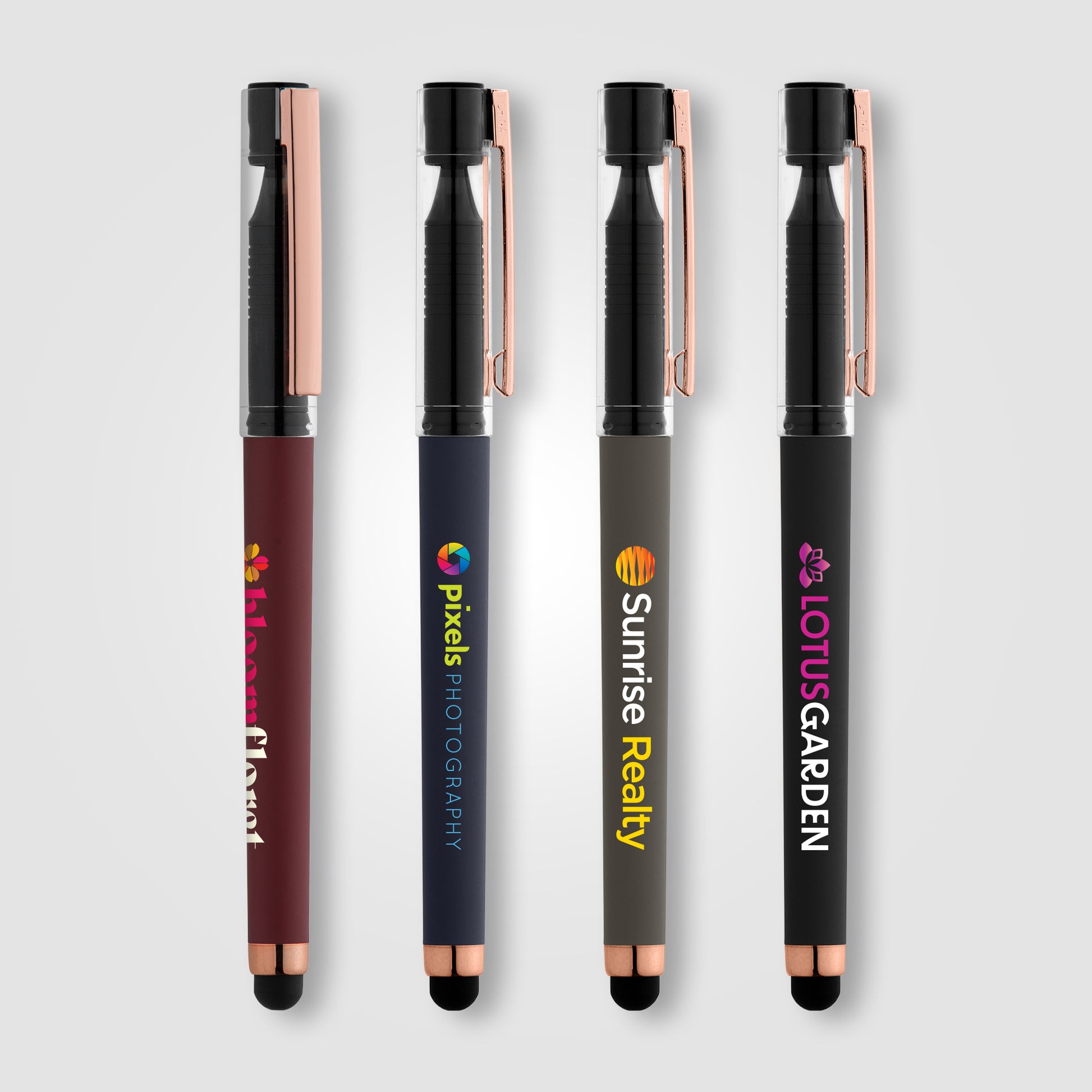 Assorted (Barrel) Kappa Softy Rose Gold Gel Pen w/ Stylus