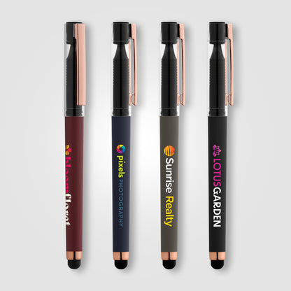 Assorted (Barrel) Kappa Softy Rose Gold Gel Pen w/ Stylus