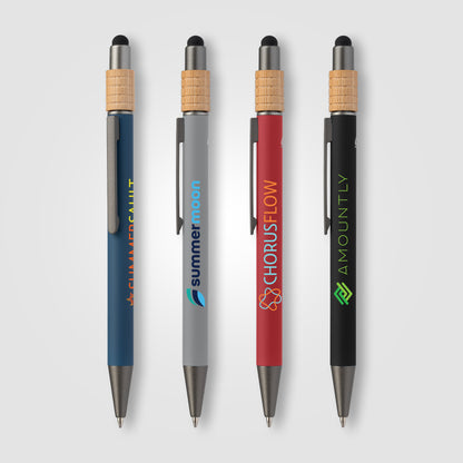 Assorted (Barrel) Reborn Spinner Recycled Aluminum Pen w/ Stylus