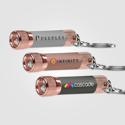 Assorted (Product) Chroma Softy Rose Gold Classic - LED Flashlight with Keyring