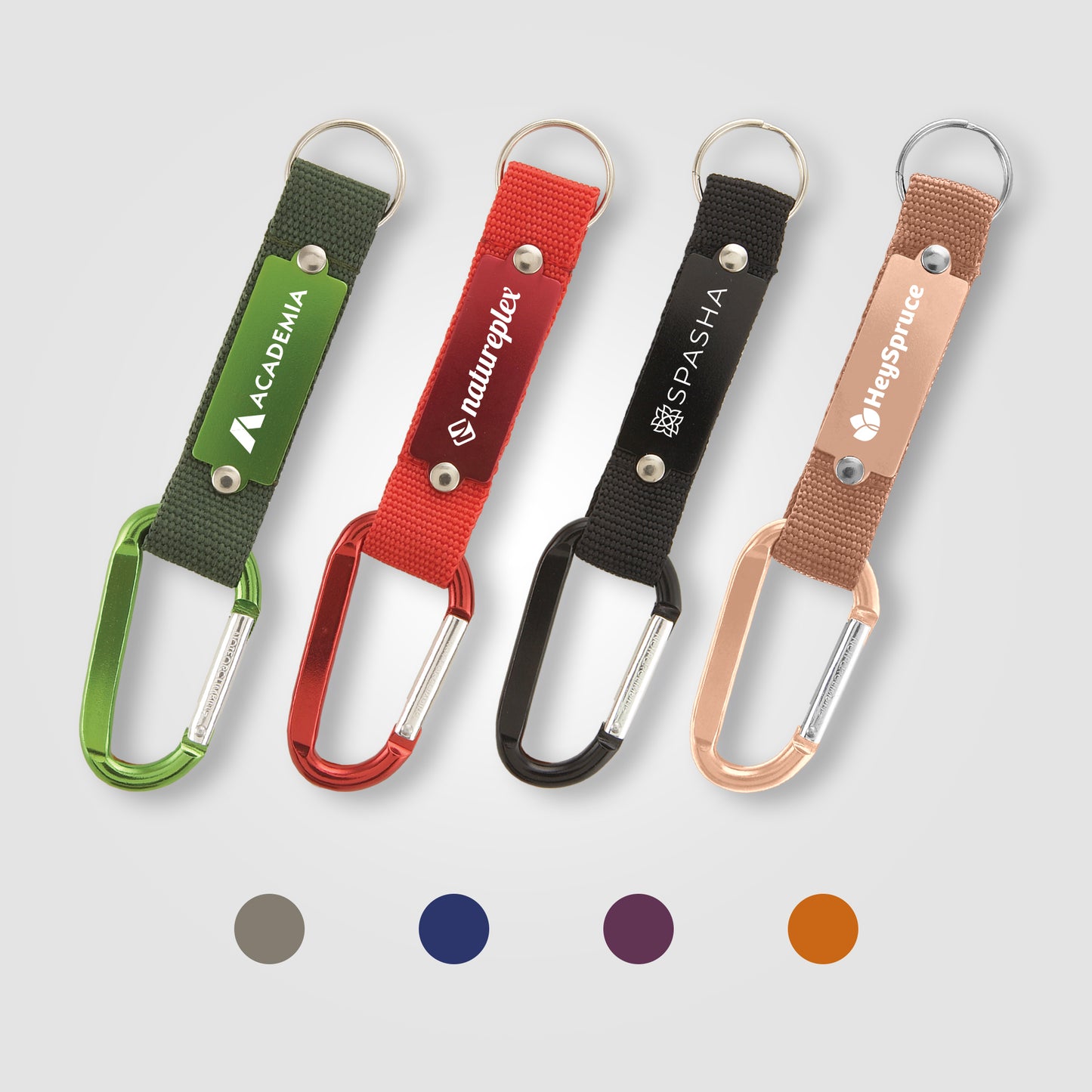 Assorted (Product) Strap Happy Carabiner Keychain