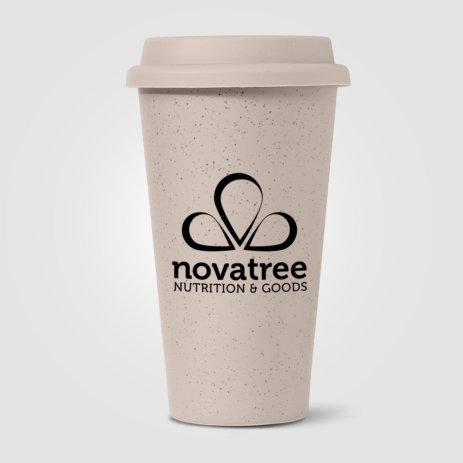 Beige (Lid) Equator - 9 oz. Double Wall Ceramic Tumbler with Silicone Lid