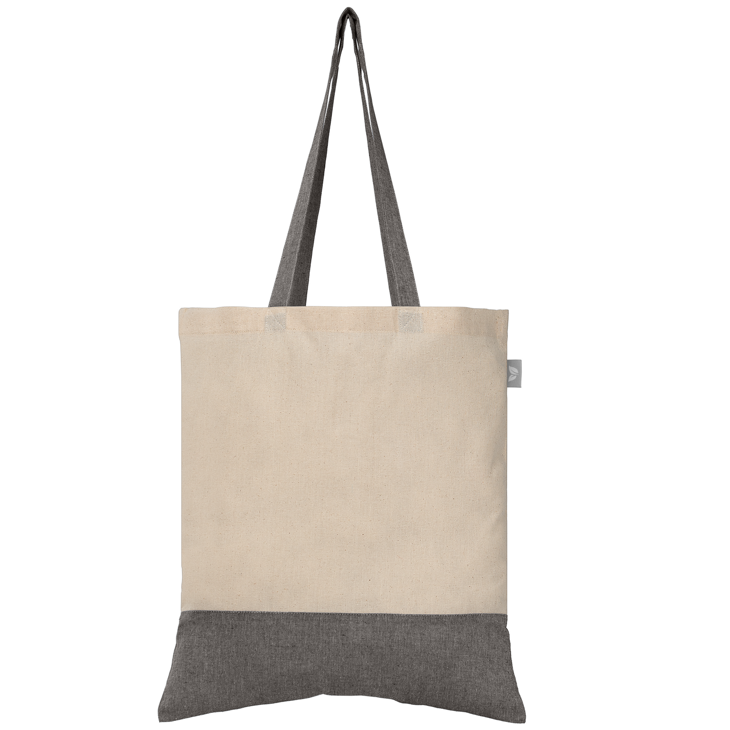 Beige (Product) Quebec - 5 oz. Two-Tone Recycled Cotton Tote plain
