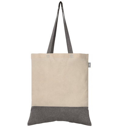 Beige (Product) Quebec - 5 oz. Two-Tone Recycled Cotton Tote plain