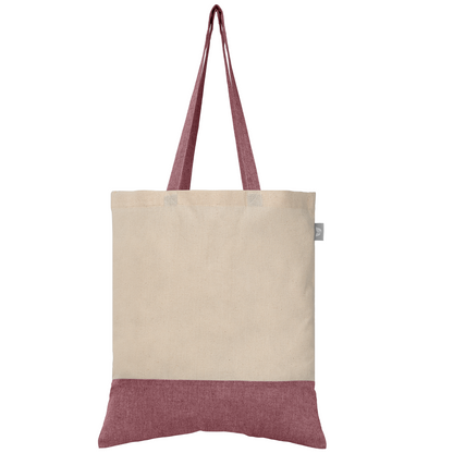 Beige (Product) Quebec - 5 oz. Two-Tone Recycled Cotton Tote plain
