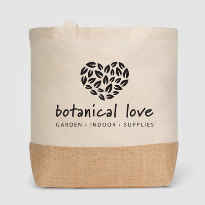 Beige (Product) Rio™ Shopper Tote Bag - 5 oz. Recycled Cotton Blend with Jute