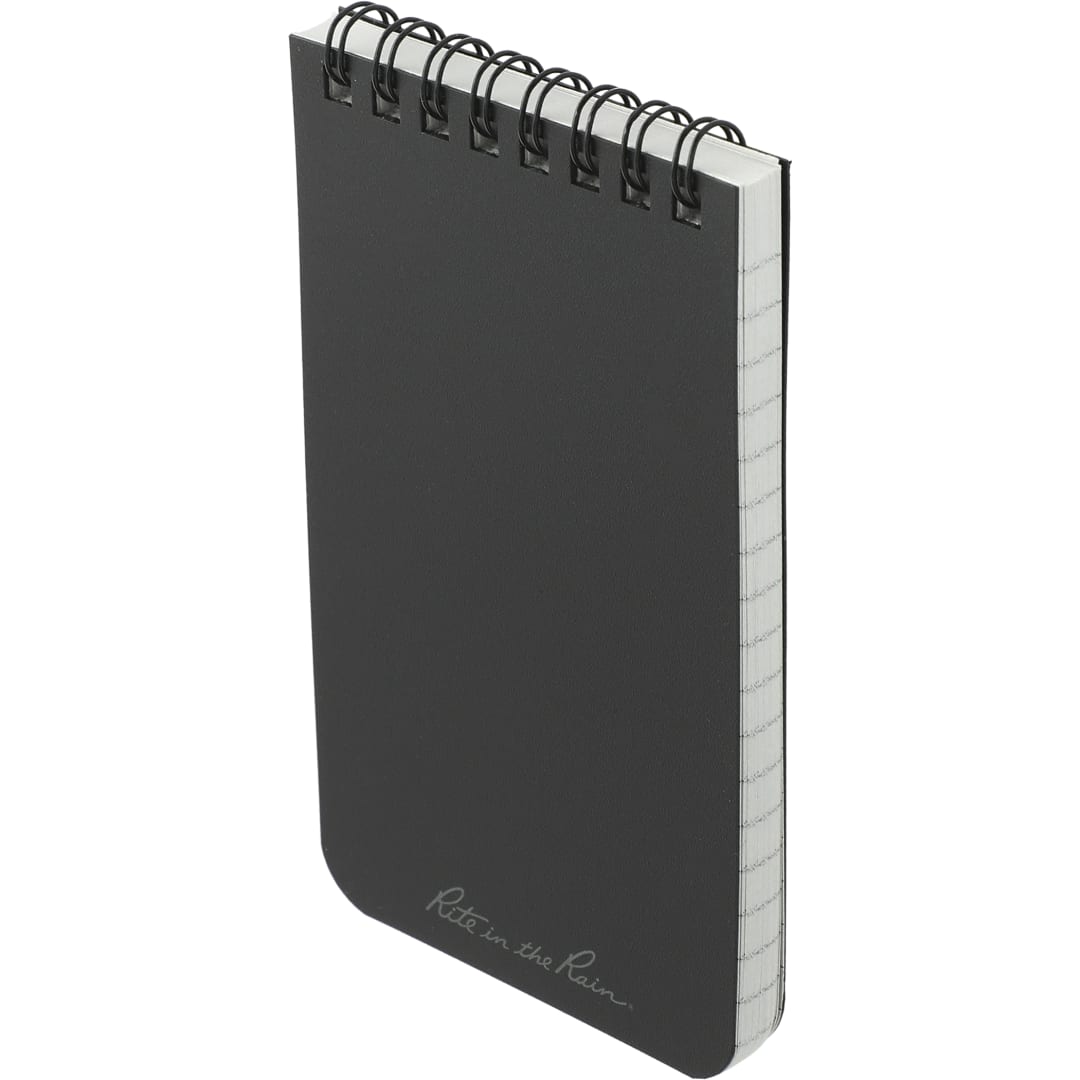Black 3” x 5” Rite in the Rain Top Spiral Notebook plain