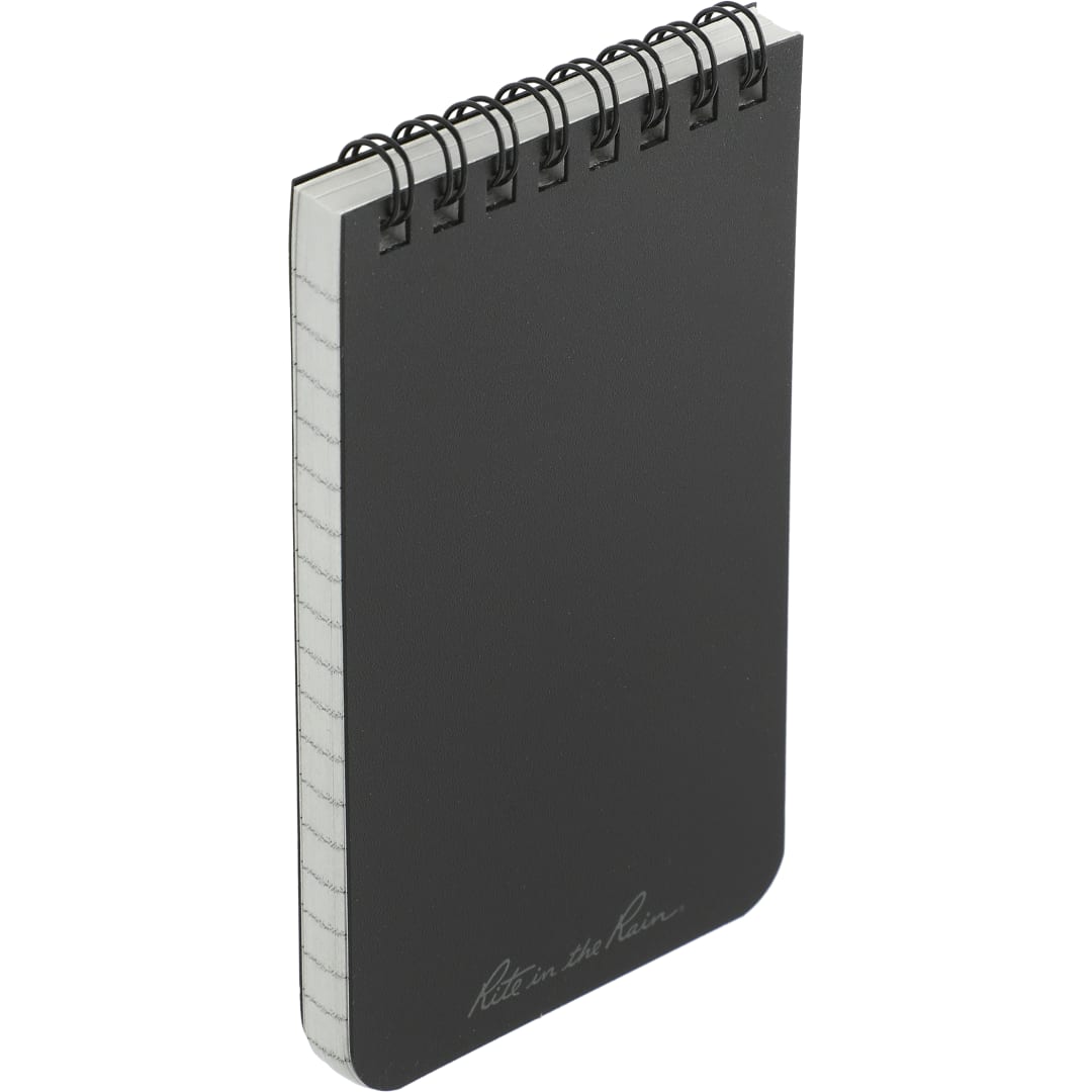 Black 3” x 5” Rite in the Rain Top Spiral Notebook plain