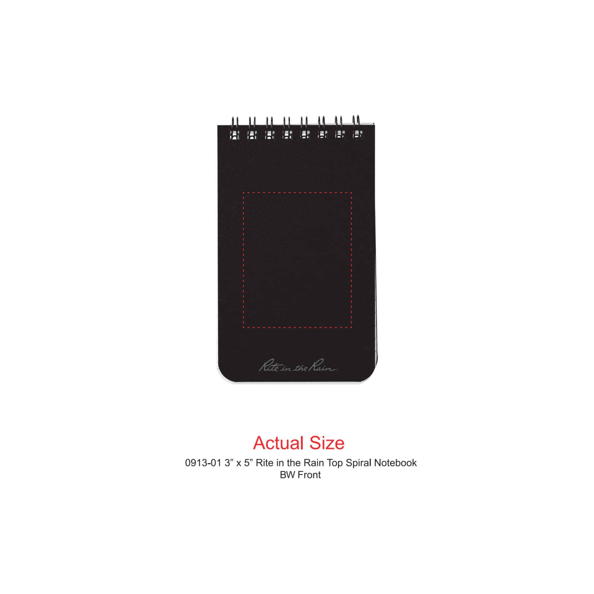 Black 3” x 5” Rite in the Rain Top Spiral Notebook