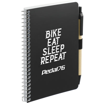 Black 4" x 6" FSC® Mix Pocket Spiral Notebook with Pen