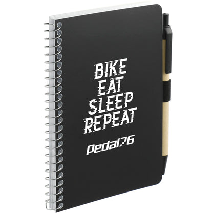 Black 4" x 6" FSC® Mix Pocket Spiral Notebook with Pen