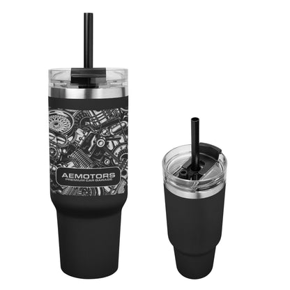BLACK 40 OZ. FULL LASER NAOMI INTREPID STAINLESS STEEL TUMBLER  grouped