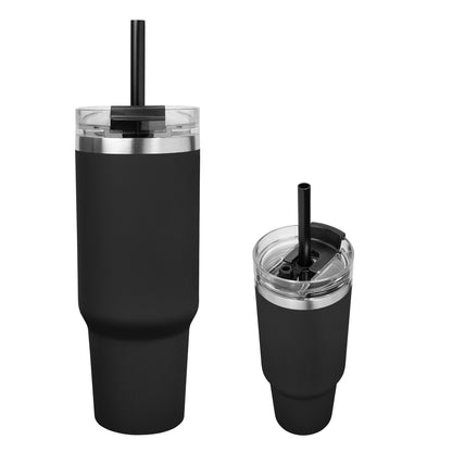 BLACK 40 OZ. FULL LASER NAOMI INTREPID STAINLESS STEEL TUMBLER plain grouped