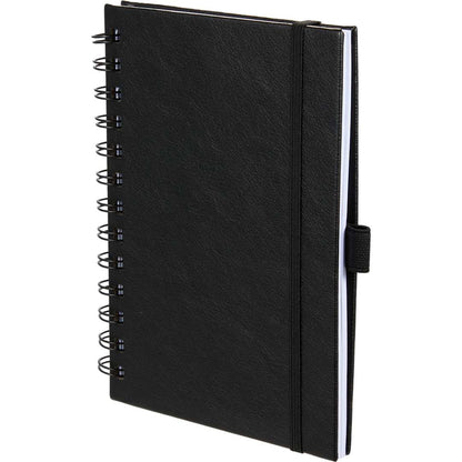 Black 5” x 7” FSC® Recycled Morano Spiral Journal plain