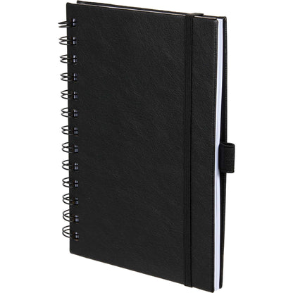 Black 5” x 7” FSC® Recycled Morano Spiral Journal plain