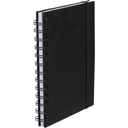 Black 5” x 7” FSC® Recycled Morano Spiral Journal plain
