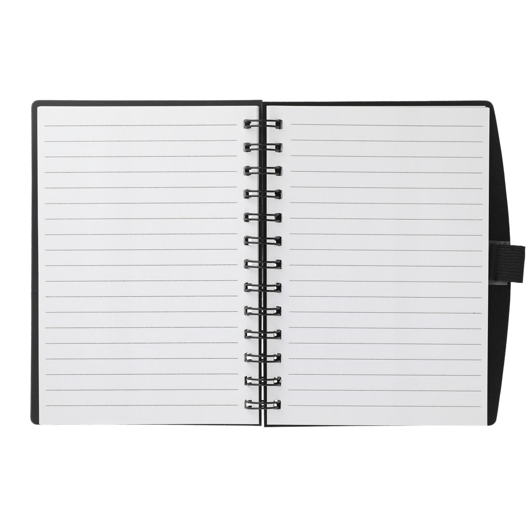 Black 5.5" x 7" FSC® Mix Coordinator Spiral Notebook plain