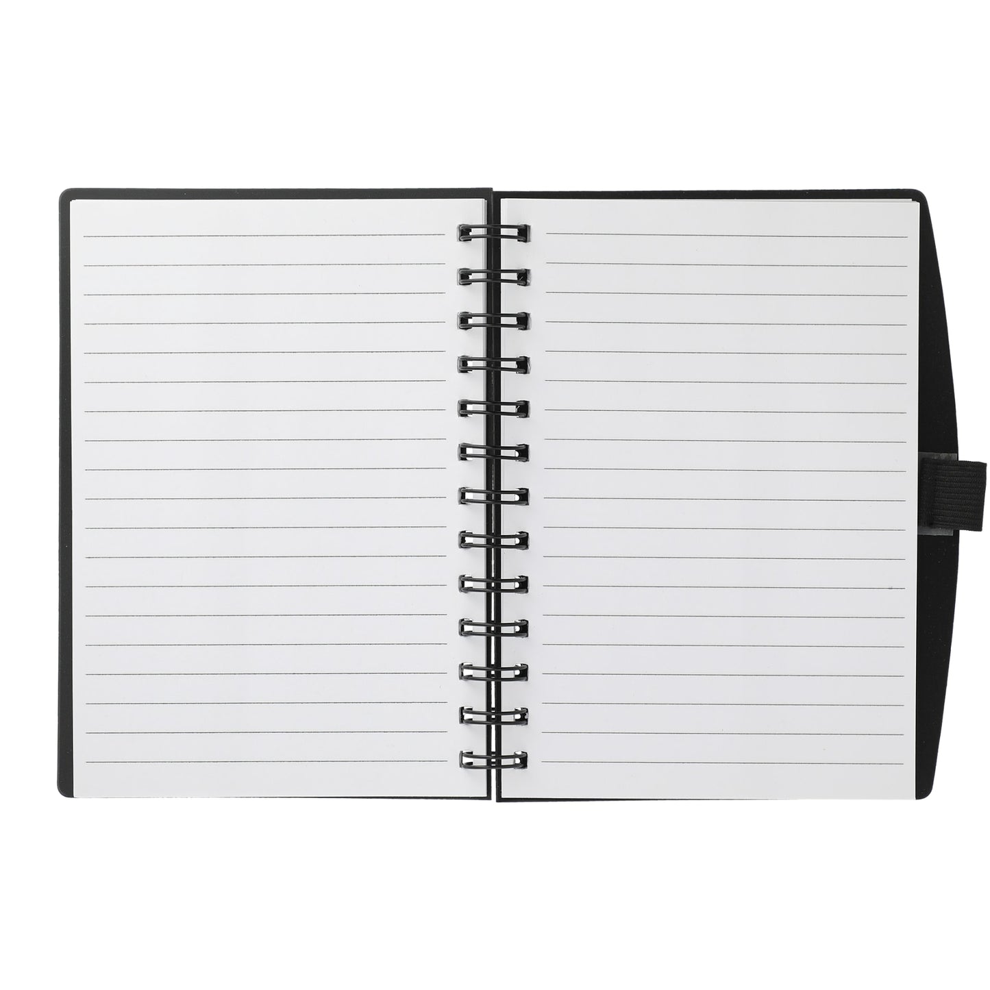 Black 5.5" x 7" FSC® Mix Coordinator Spiral Notebook plain