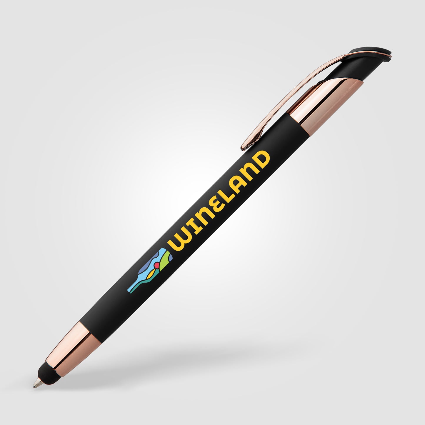 Black (Barrel) Venice Softy Rose Gold w/ Stylus