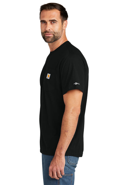 Black Carhartt Force Short Sleeve Pocket T-Shirt CT106652