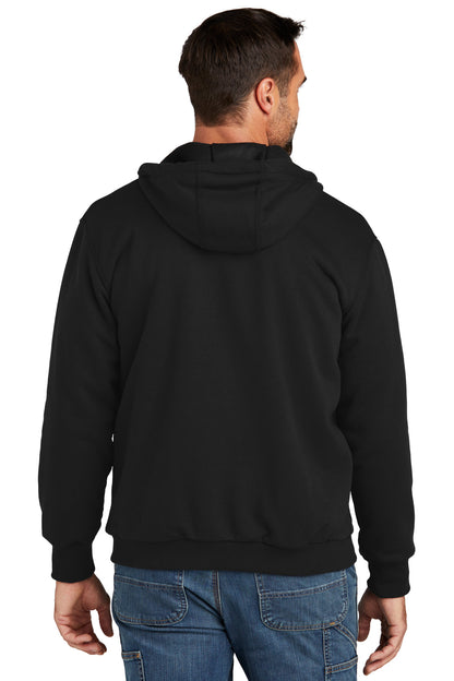 Black Carhartt Midweight Thermal-Lined Full-Zip Sweatshirt CT104078