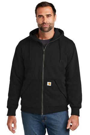 Black Carhartt Midweight Thermal-Lined Full-Zip Sweatshirt CT104078