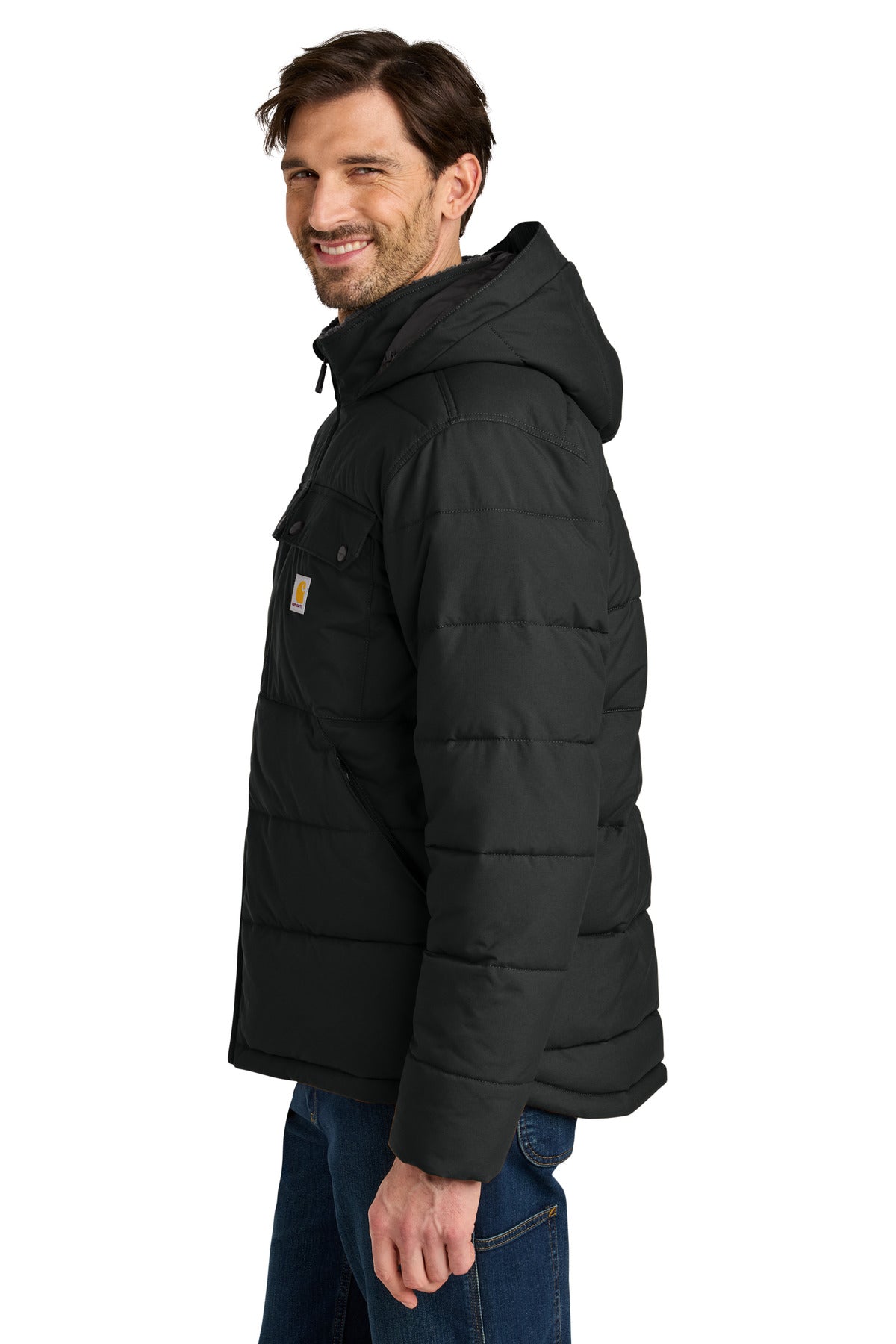 Black Carhartt Montana Insulated Hooded Jacket CT107082