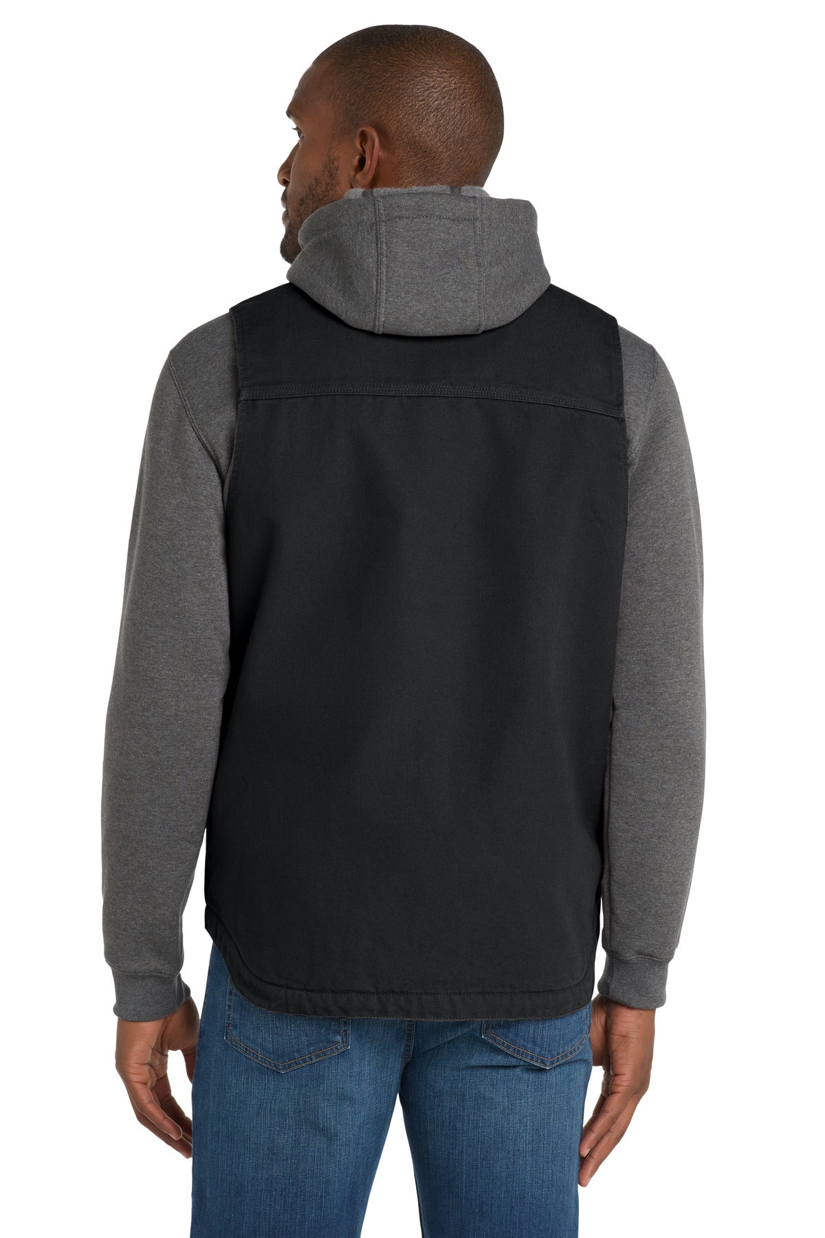 Black Carhartt Sherpa-Lined Mock Neck Vest CT104277