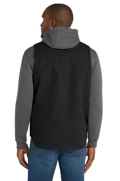 Black Carhartt Sherpa-Lined Mock Neck Vest CT104277