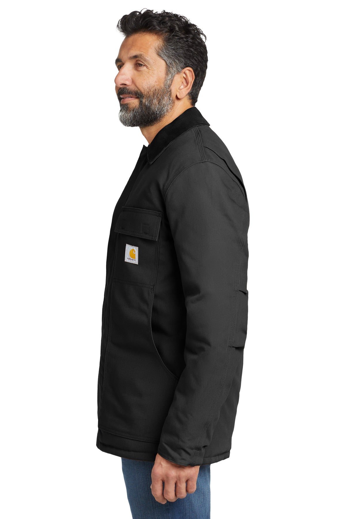 Black Carhartt Tall Duck Traditional Coat. CTT106674