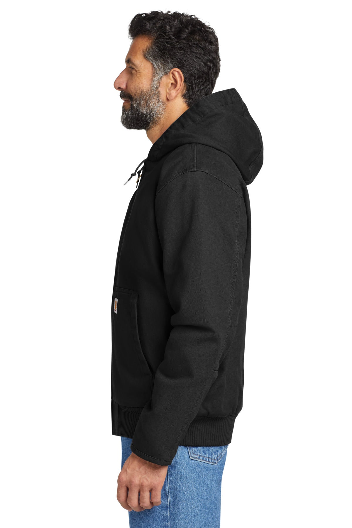 Black Carhartt Tall Washed Duck Active Jac. CTT104050
