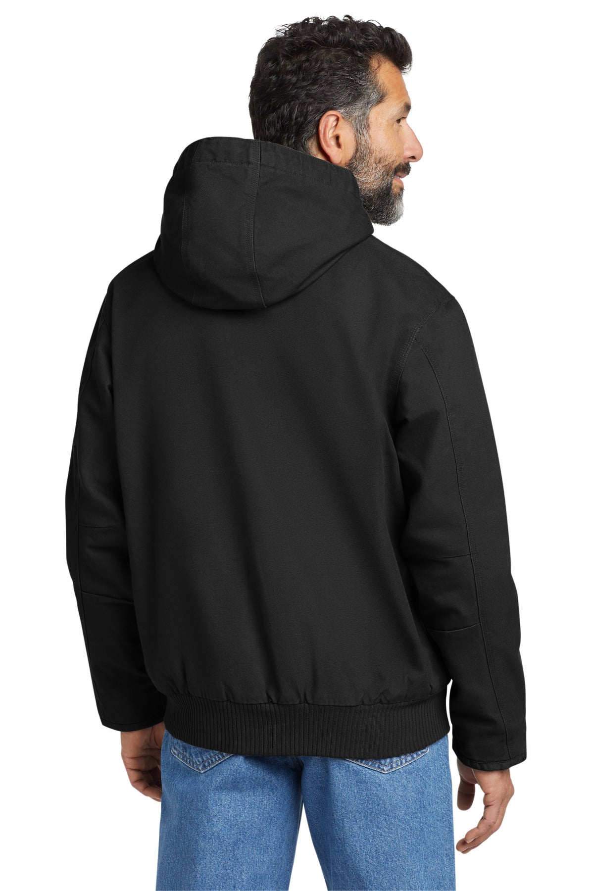 Black Carhartt Tall Washed Duck Active Jac. CTT104050