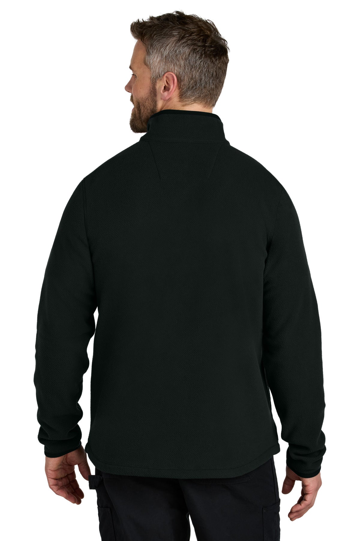 Black Carhartt Textured 1/2-Zip Fleece Jacket CT106417