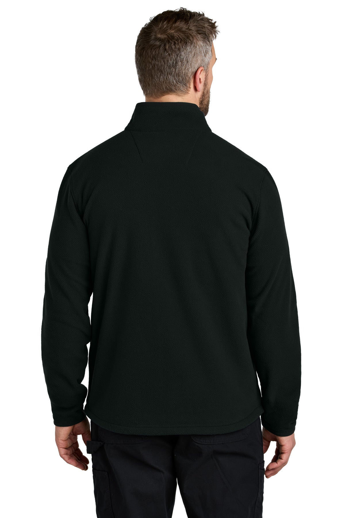 Black Carhartt Textured Full-Zip Fleece Jacket CT106416
