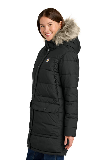 Black Carhartt Women's Montana Insulated Hooded Coat CT105456