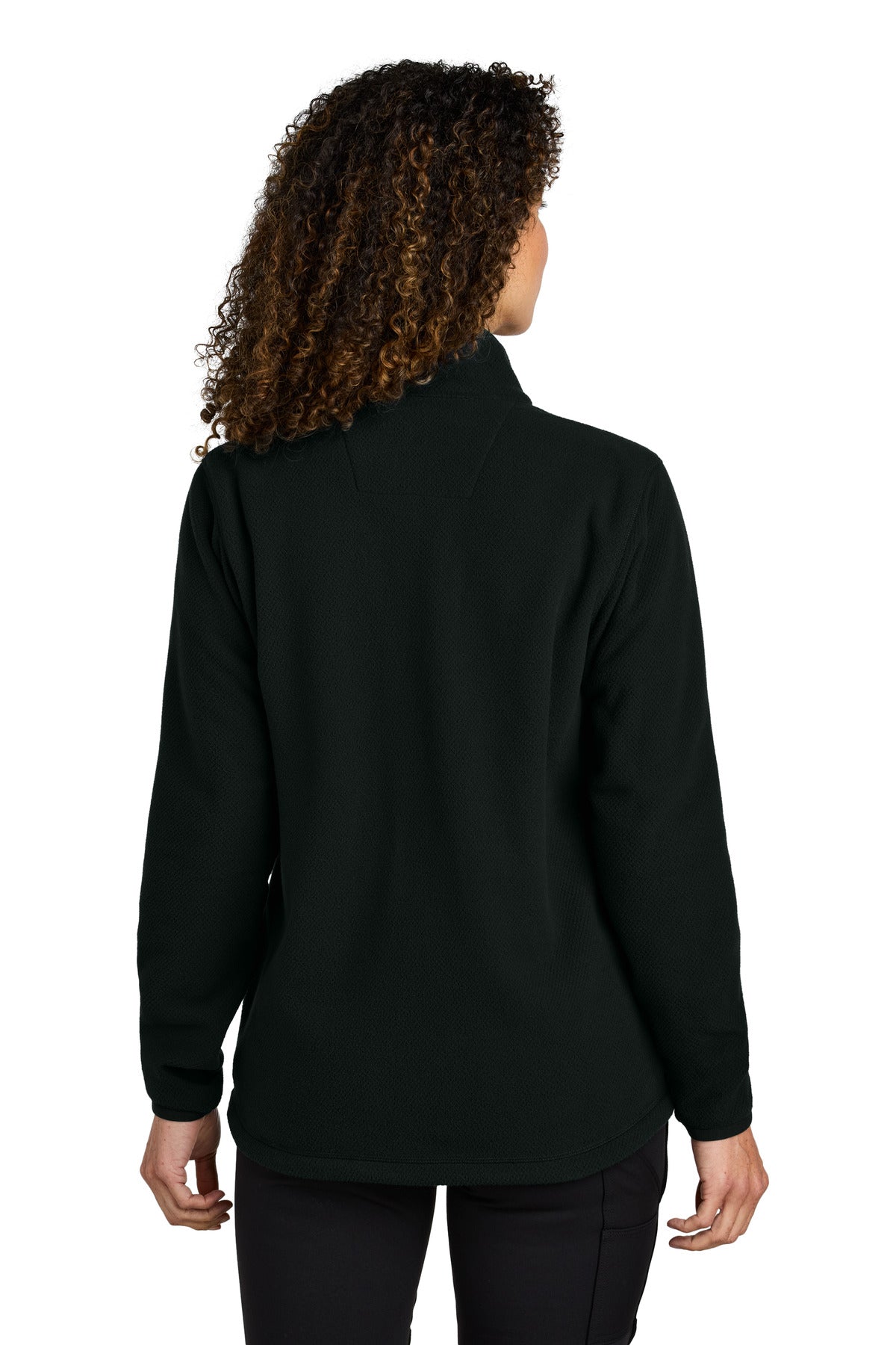 Black Carhartt Women's Textured Full-Zip Fleece Jacket CT106419