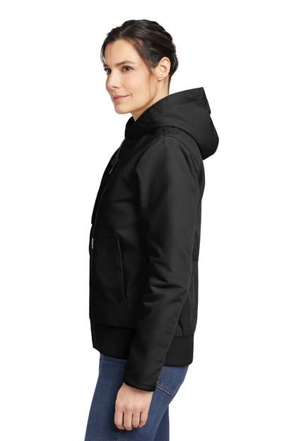 Black Carhartt Women's Washed Duck Active Jac. CT104053